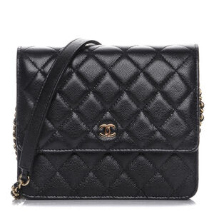 (4100)Chanel Caviar Square WOC